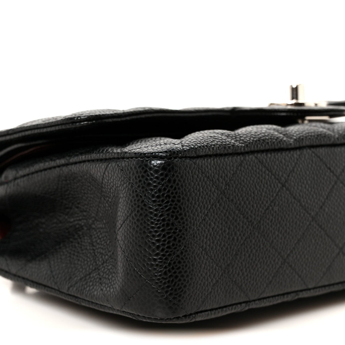 Caviar Quilted Medium Double Flap Black At My store