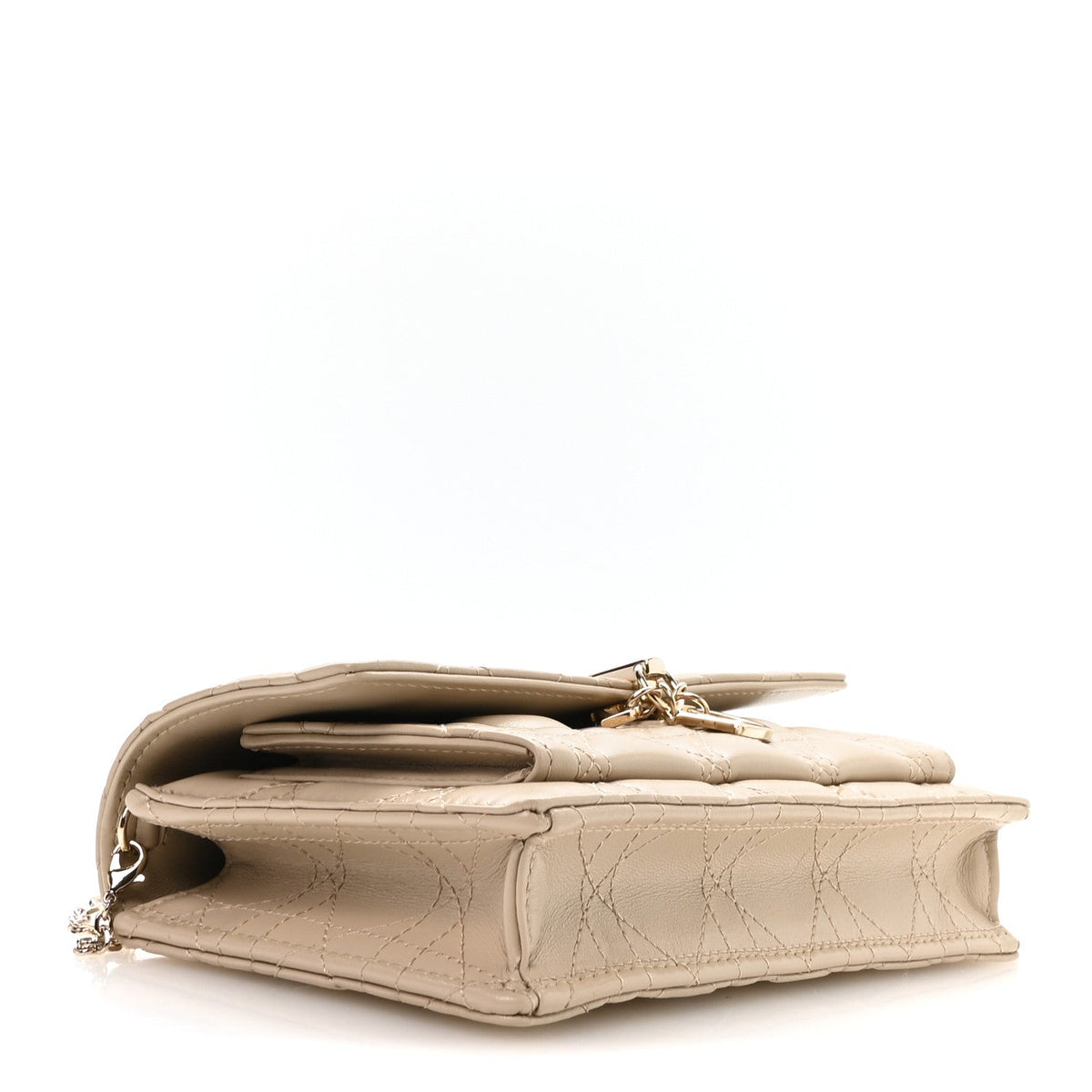 Lambskin Cannage Chain My Dior Daily Chain Pouch Powder Beige AT My store