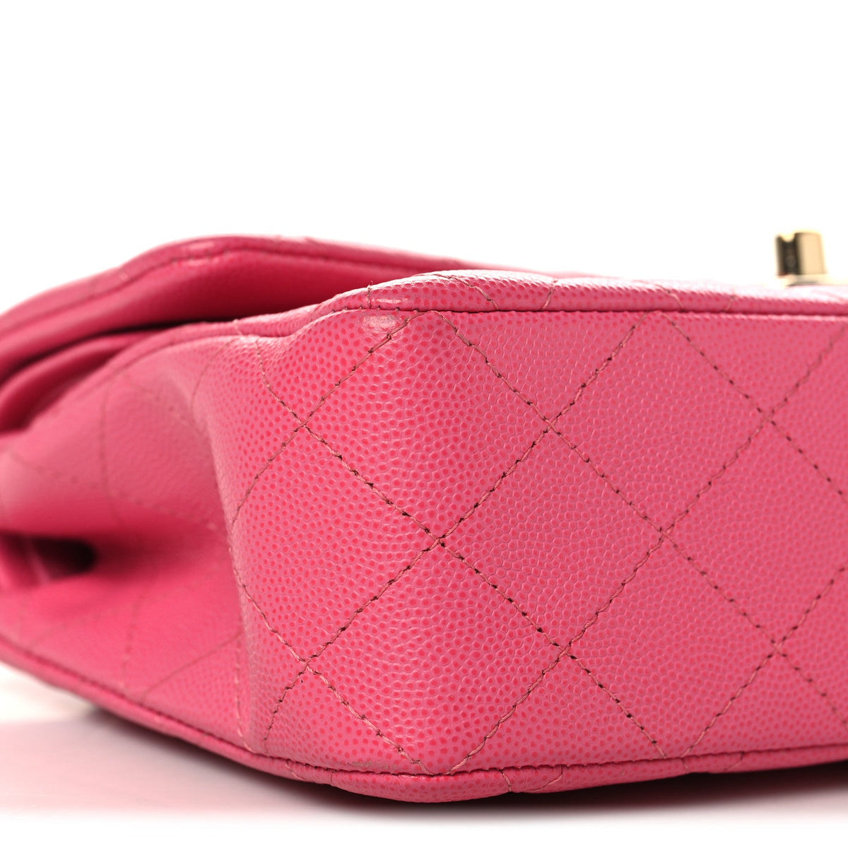Caviar Quilted Small Double Flap Pink At My store