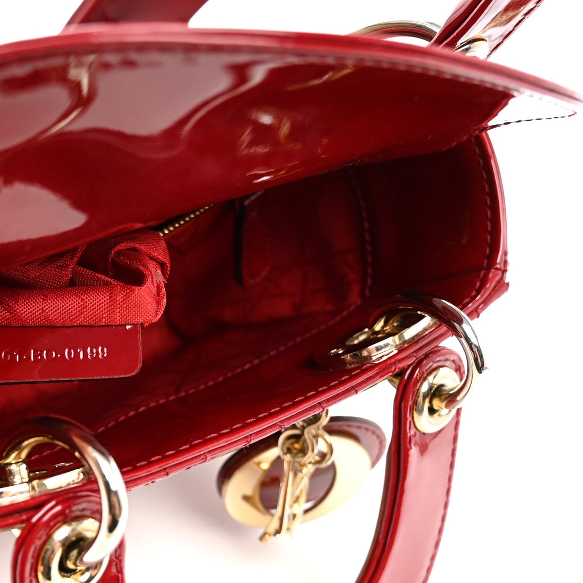 Patent Cannage Mini Lady Dior Red AT My store