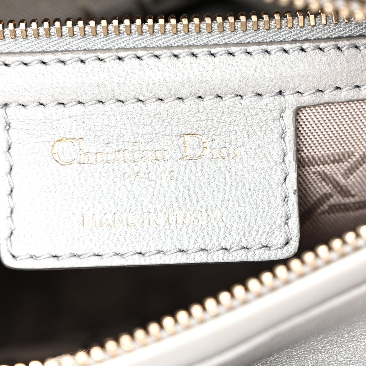 Pearly Lambskin Cannage Medium Lady Dior Grey AT My store