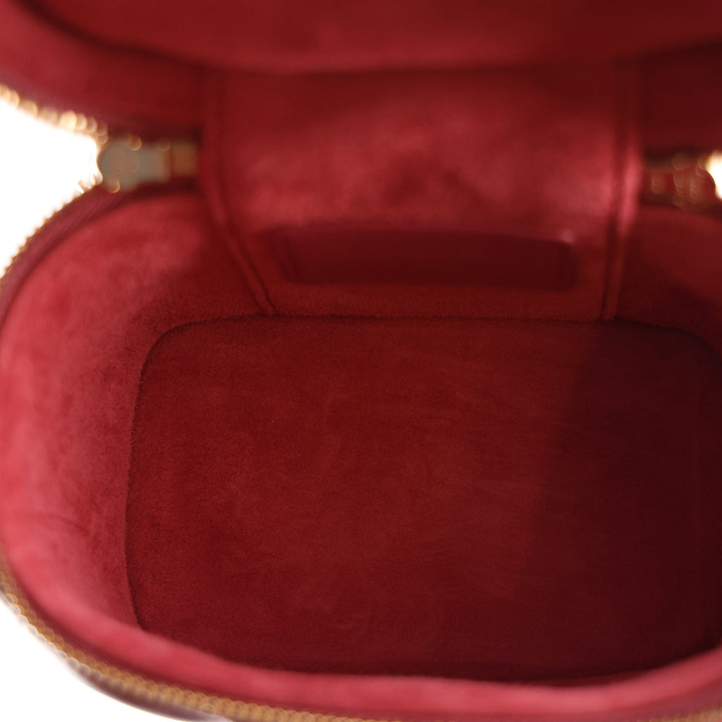 Lambskin Cannage Micro Vanity Case Strawberry Pink AT My store
