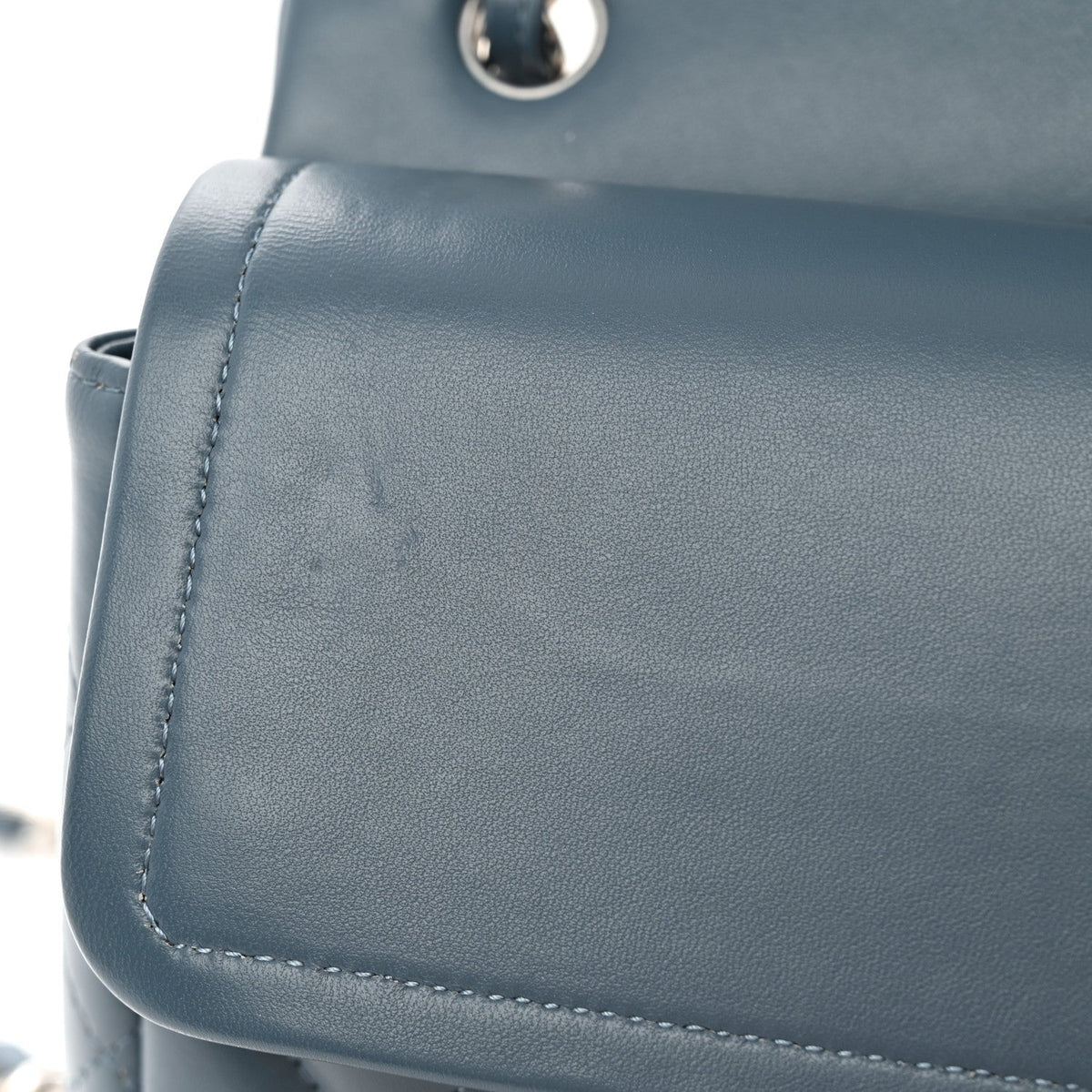 Lambskin Quilted Jumbo Double Flap Dark Blue At My store