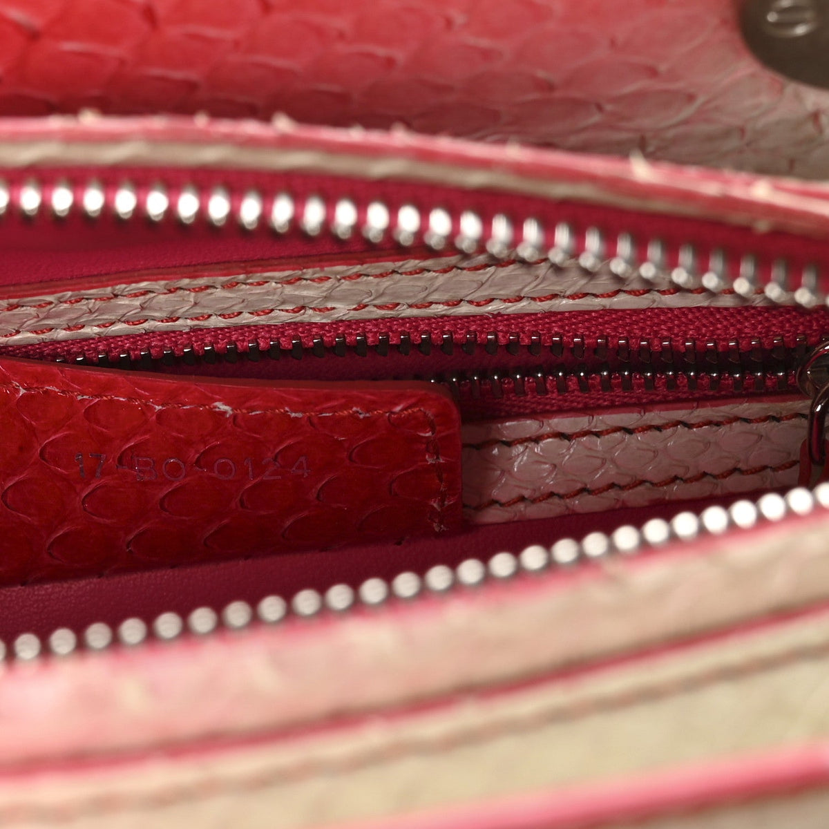 Snakeskin Ombre Medium Lady Dior Red White AT My store