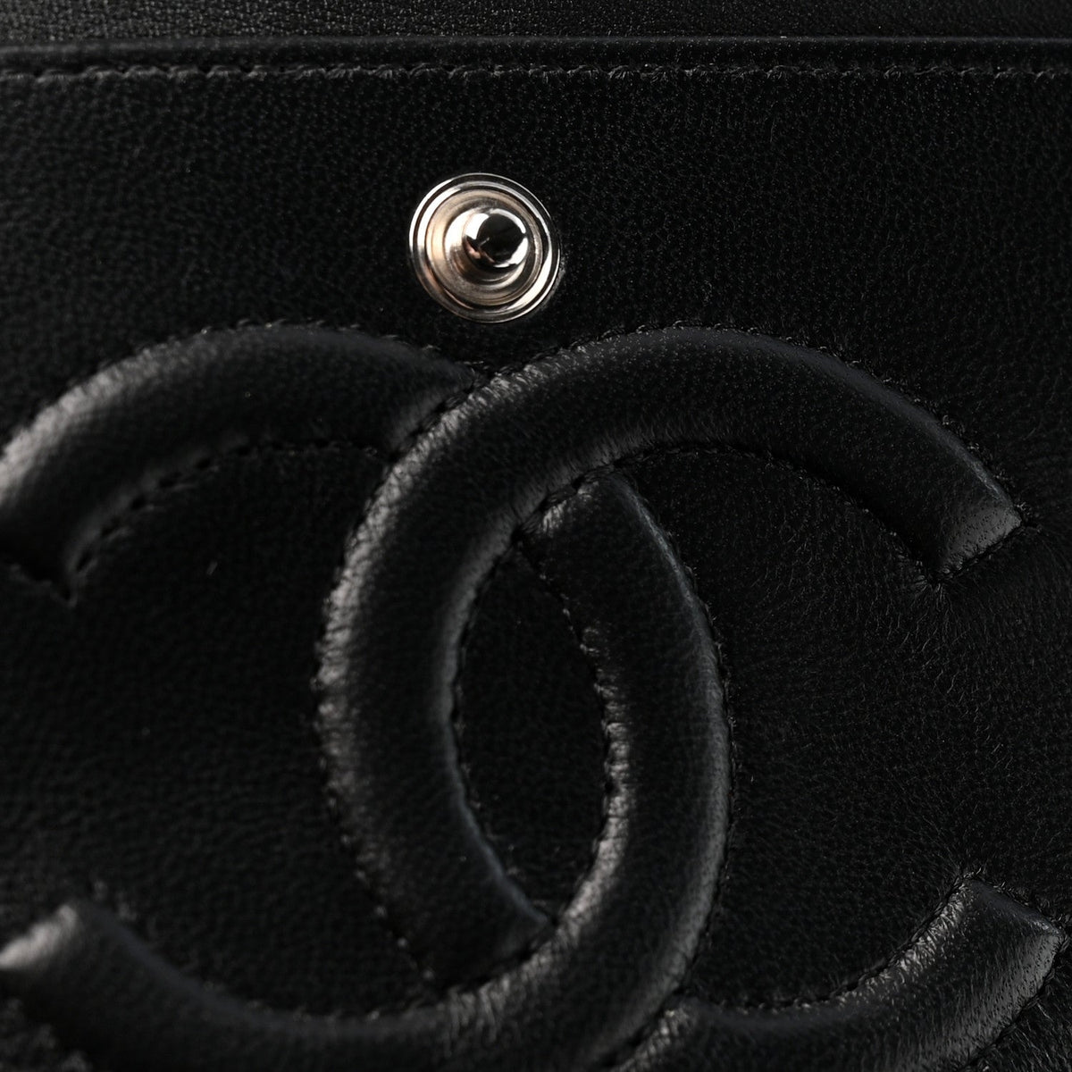 Lambskin Chevron Quilted Medium Double Flap Black At My store