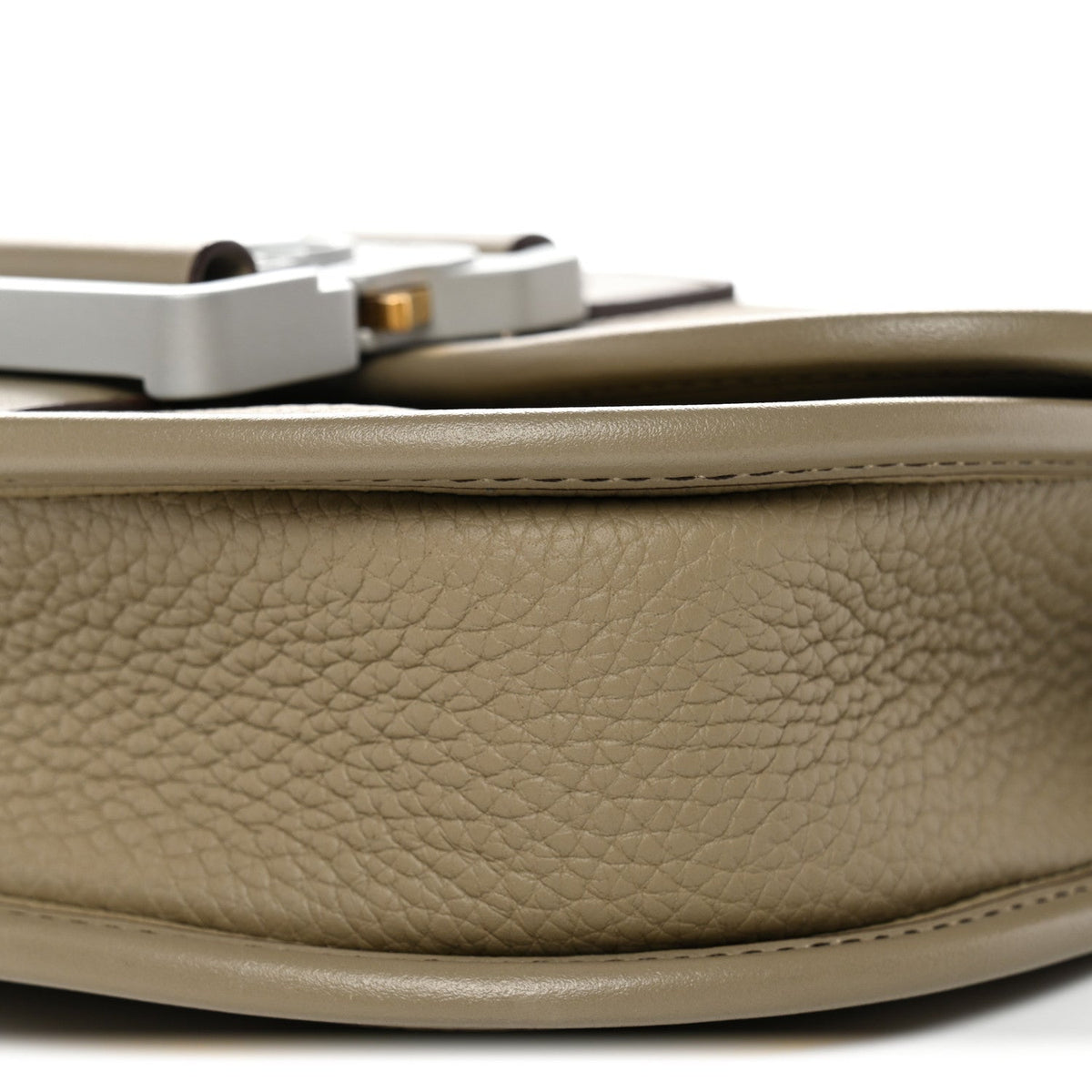 Grained Calfskin Mini Gallop Bag With Strap Beige AT My store