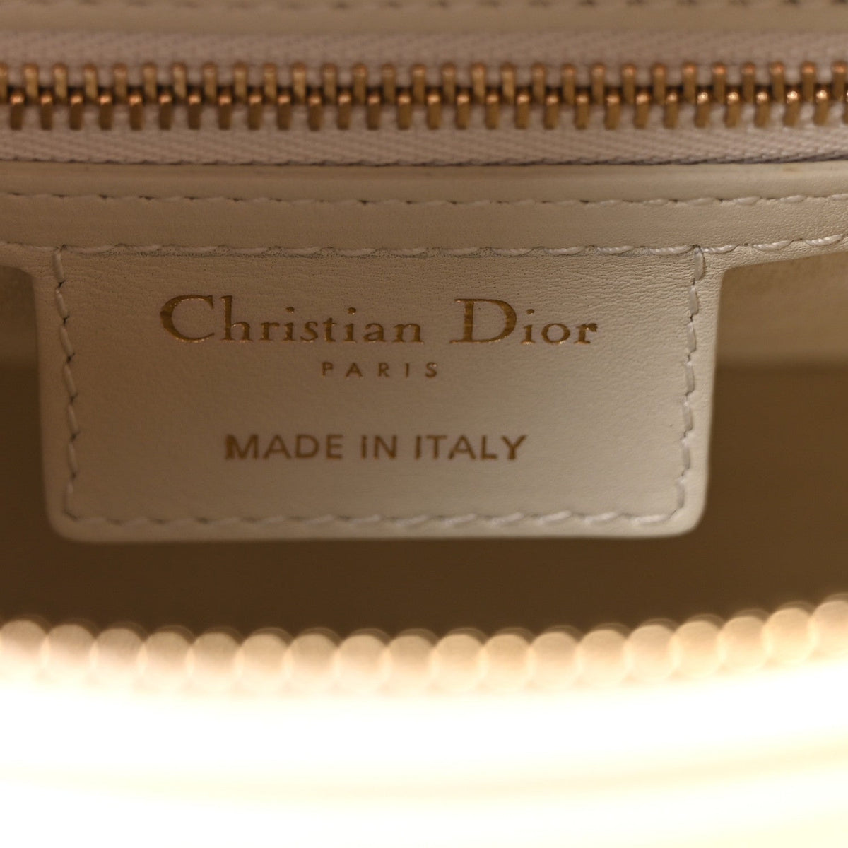 Smooth Calfskin Sequin Embroidered Clover Medium Lady Dior White AT My store