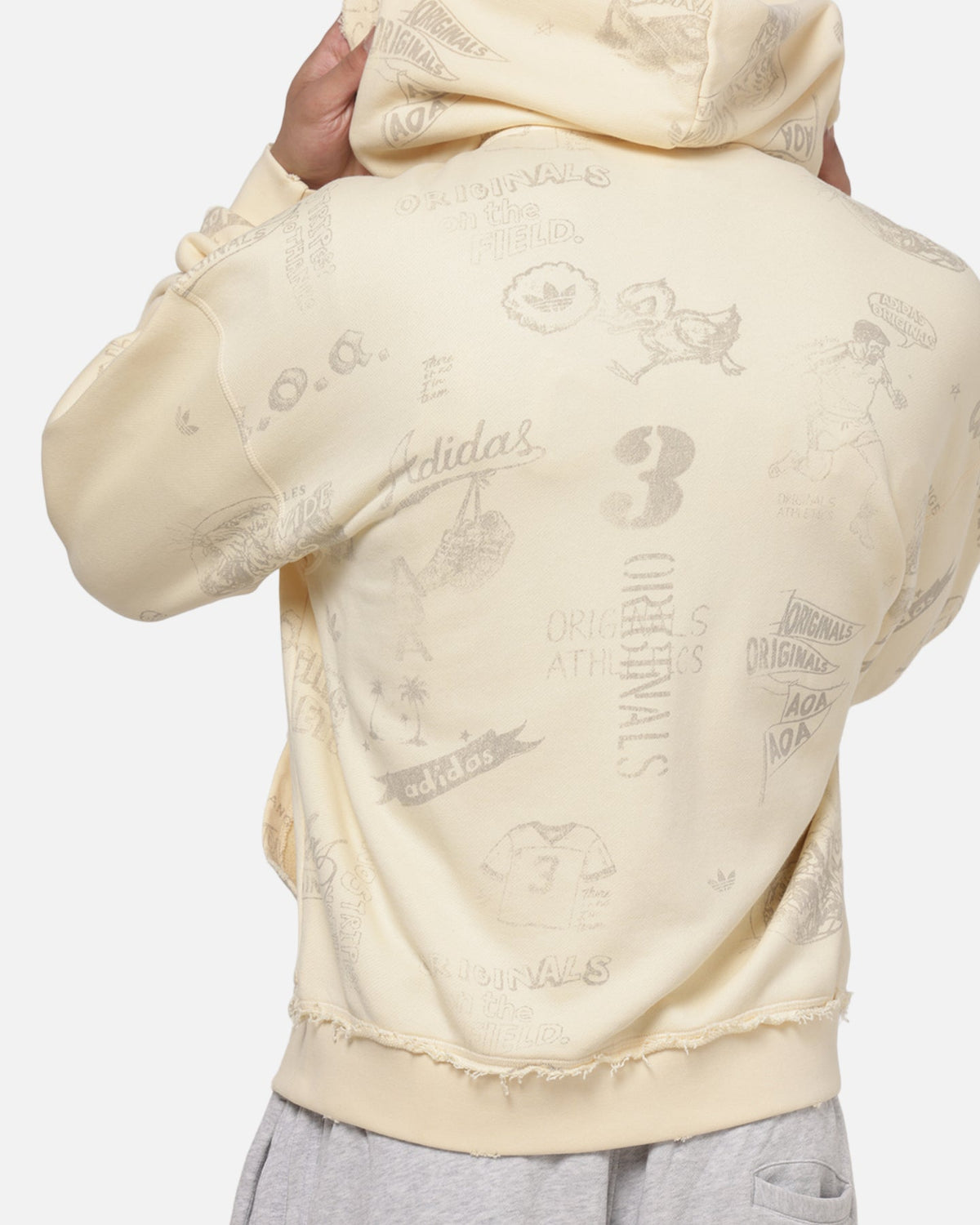 Best-Selling Adidas Originals AOA Full Zip Hoodie Warm Vanilla