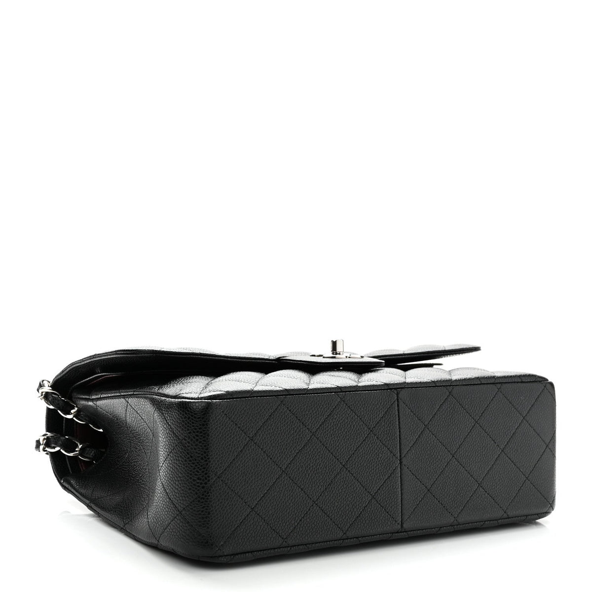 Caviar Quilted Jumbo Double Flap Black At My store
