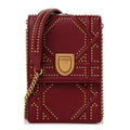 Lambskin Studded Vertical Diorama Spicy Red AT My store