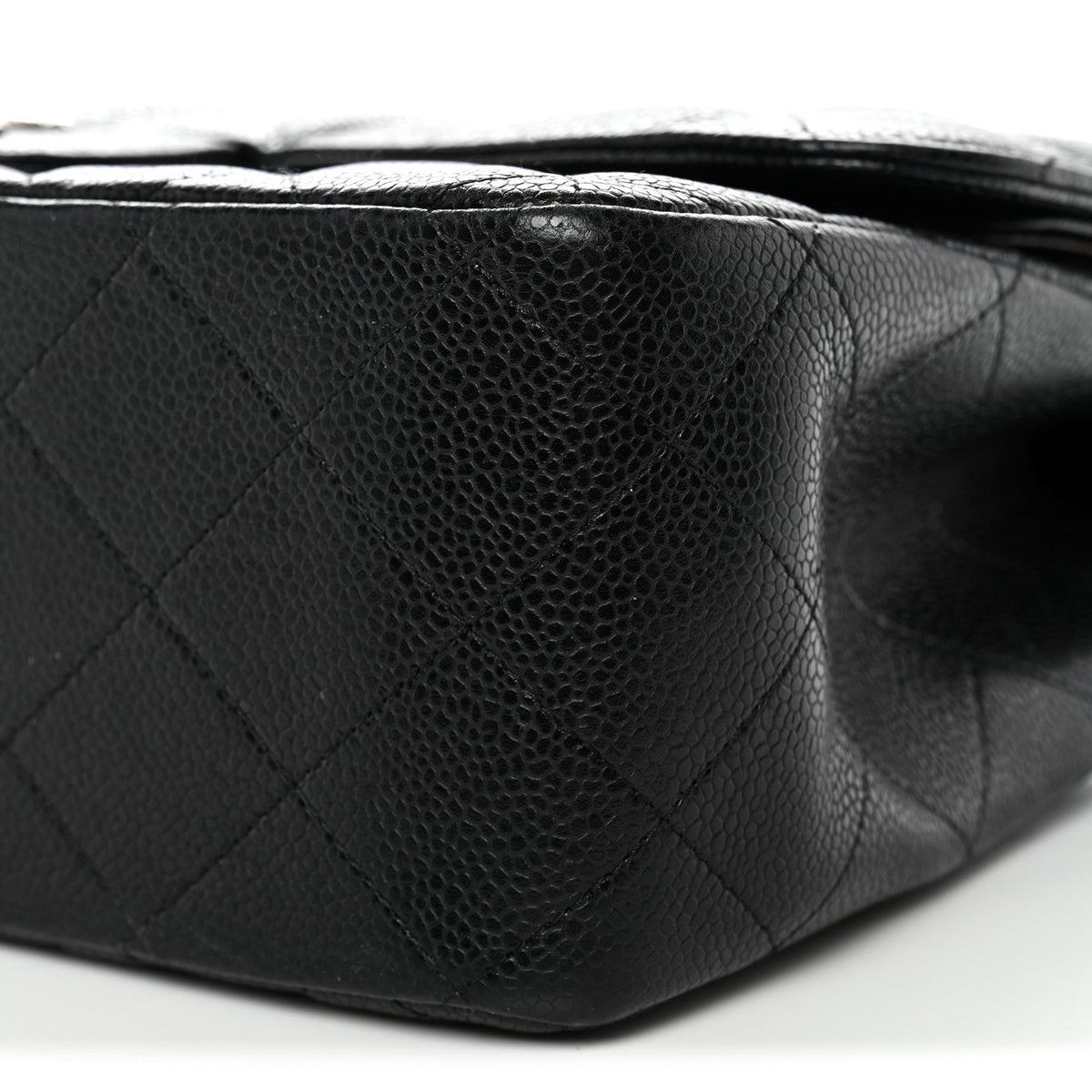 Caviar Quilted Jumbo Double Flap Black At My store