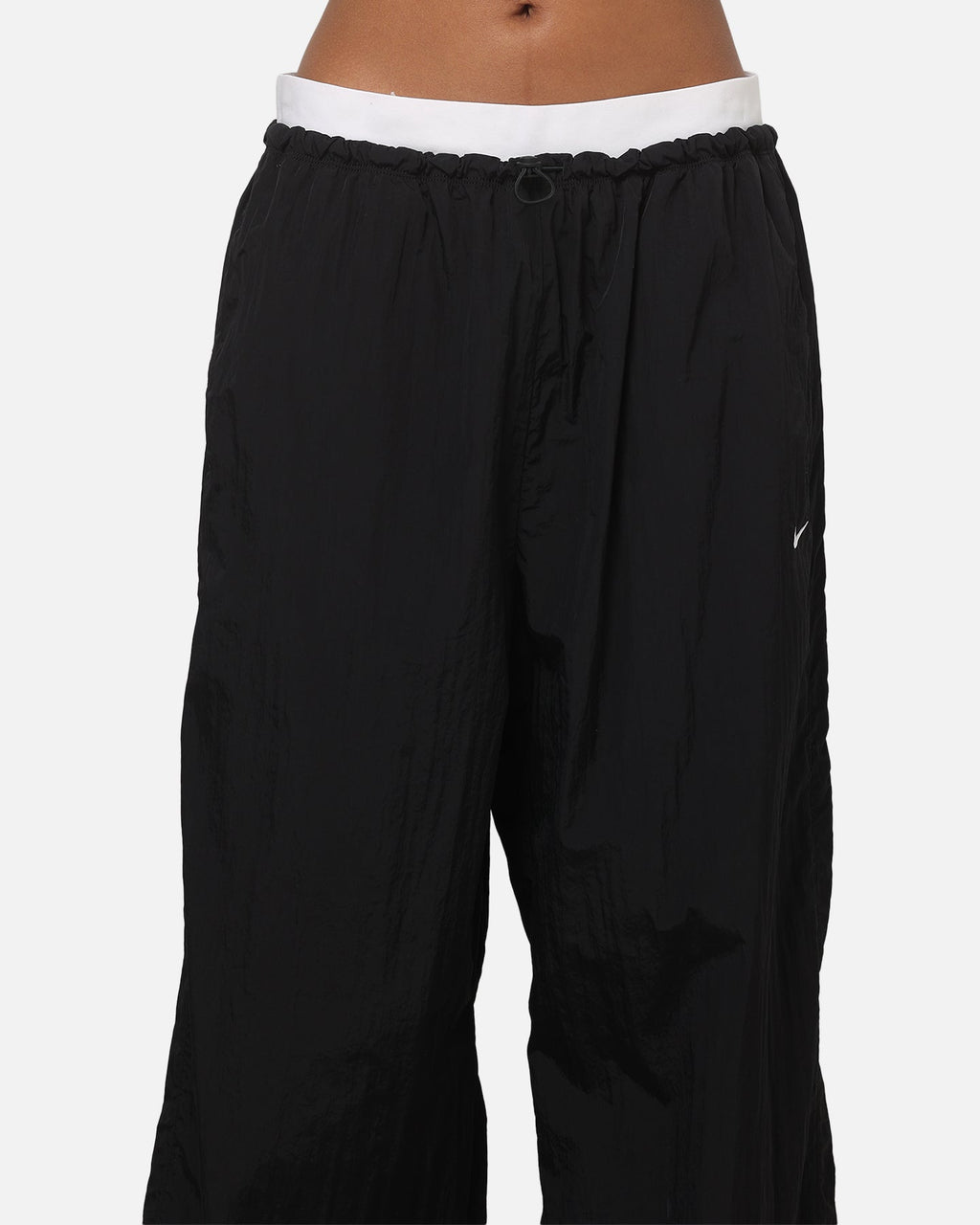 Top Seller Nike Women's Sportswear Loose High-Waisted Parachute Pants Black/Black/White