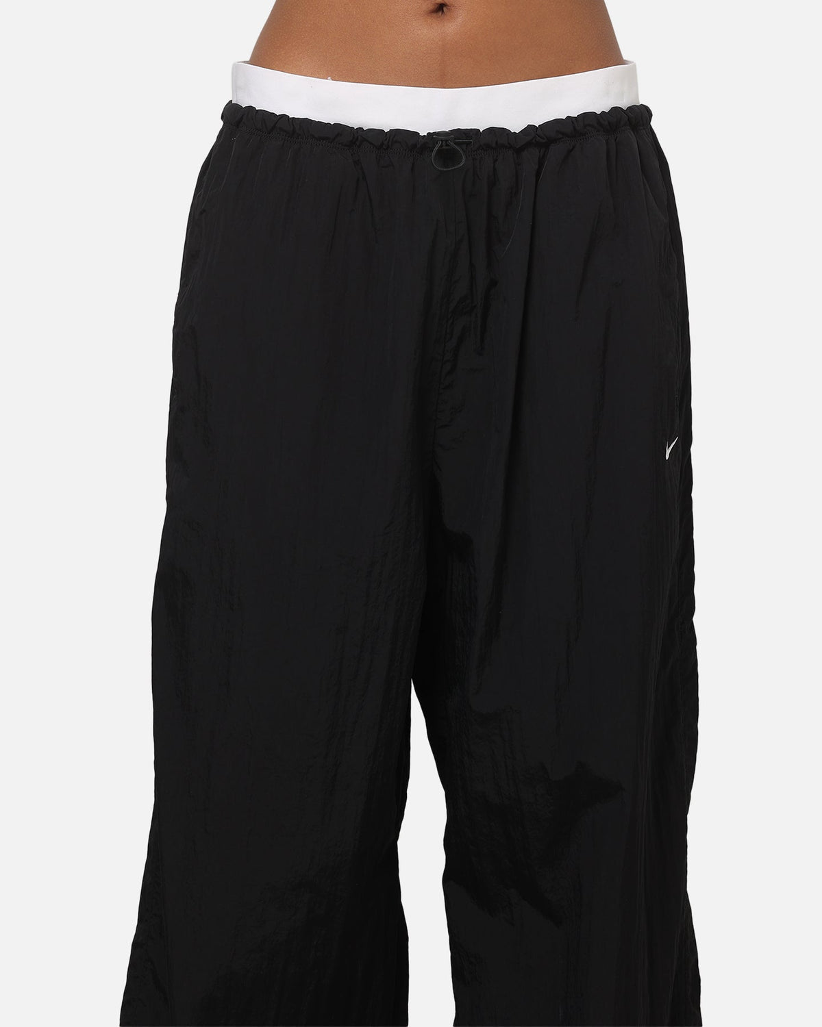 Top Seller Nike Women's Sportswear Loose High-Waisted Parachute Pants Black/Black/White