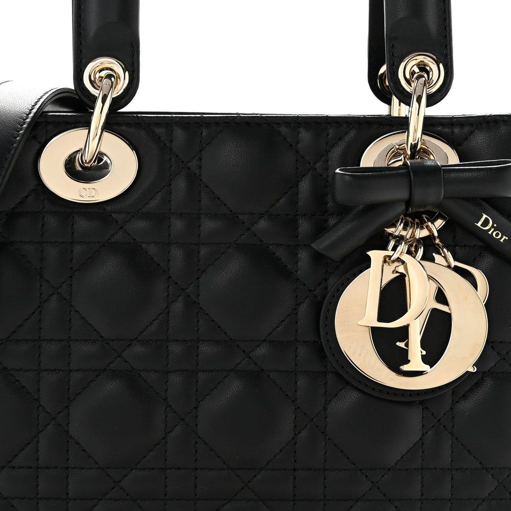 Lambskin Cannage Small Lady Dior Black AT My store