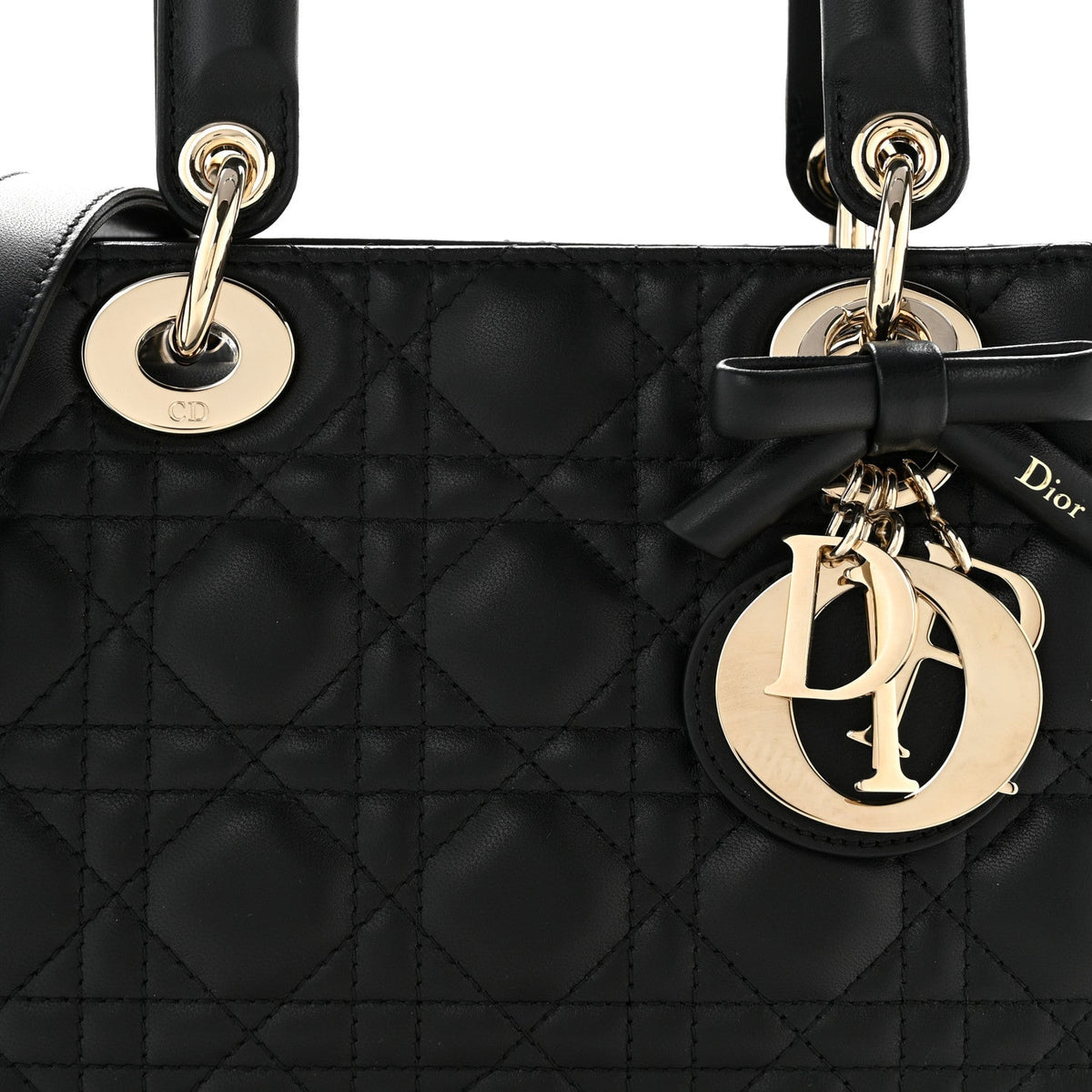 Lambskin Cannage Small Lady Dior Black AT My store
