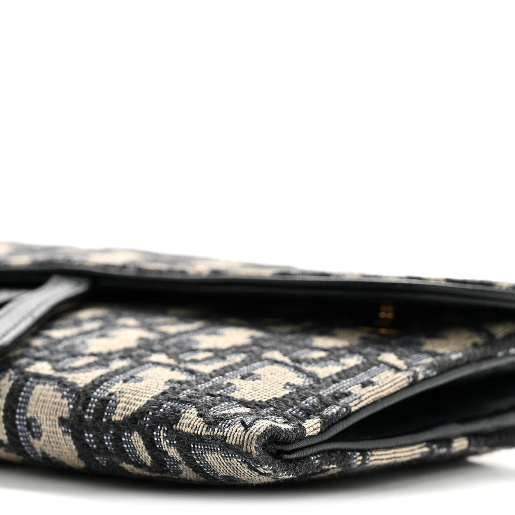 Oblique Saddle Chain Long Wallet Blue AT My store