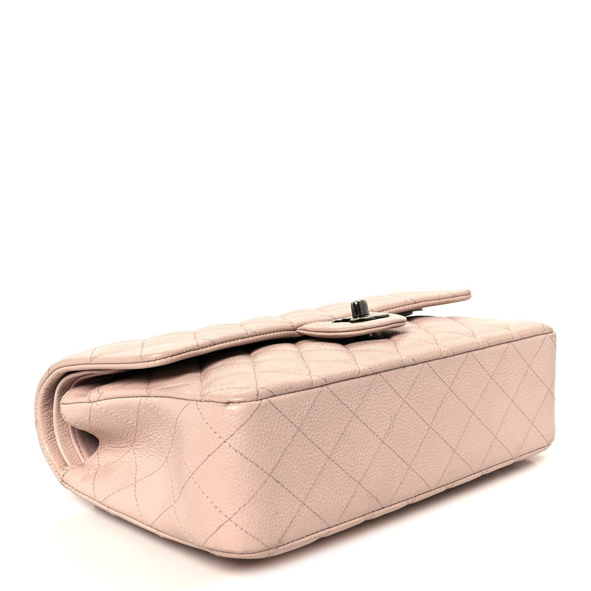 Caviar Quilted Medium Double Flap Light Pink At My store