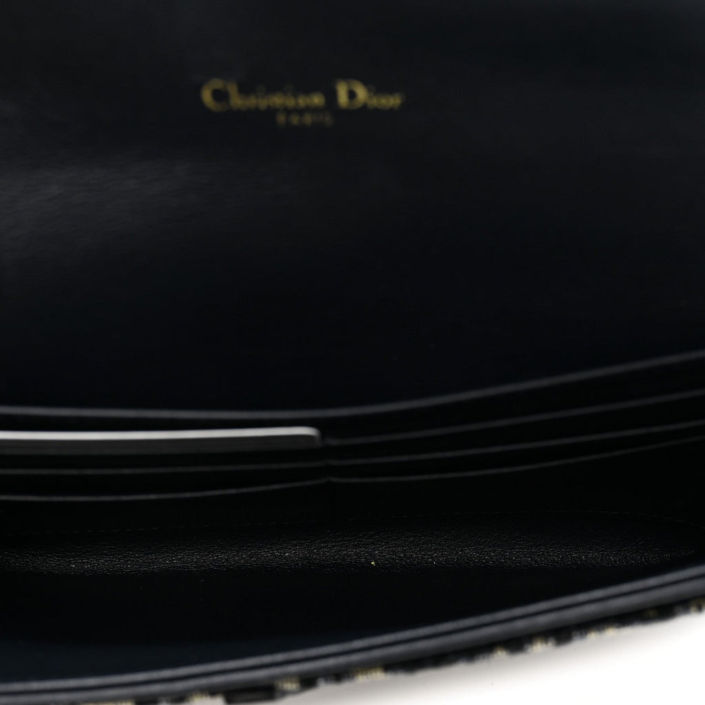 Oblique Saddle Chain Long Wallet Blue AT My store