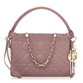 Lambskin Cannage Milly Mini Drawstring Bag Pink Peony AT My store