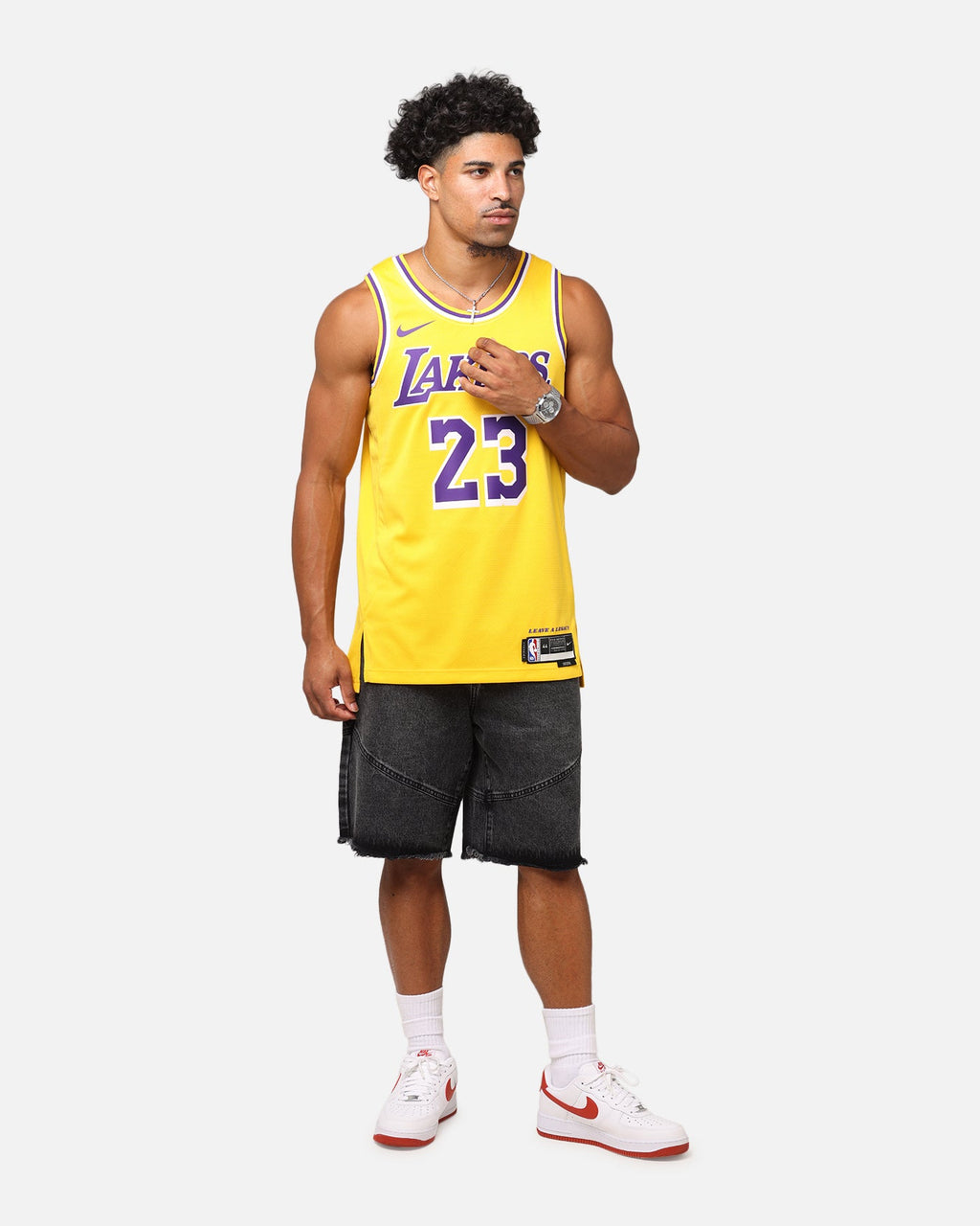 Top Seller Nike Los Angeles Lakers Lebron James Dri-FIT Swingman Jersey Amarillo