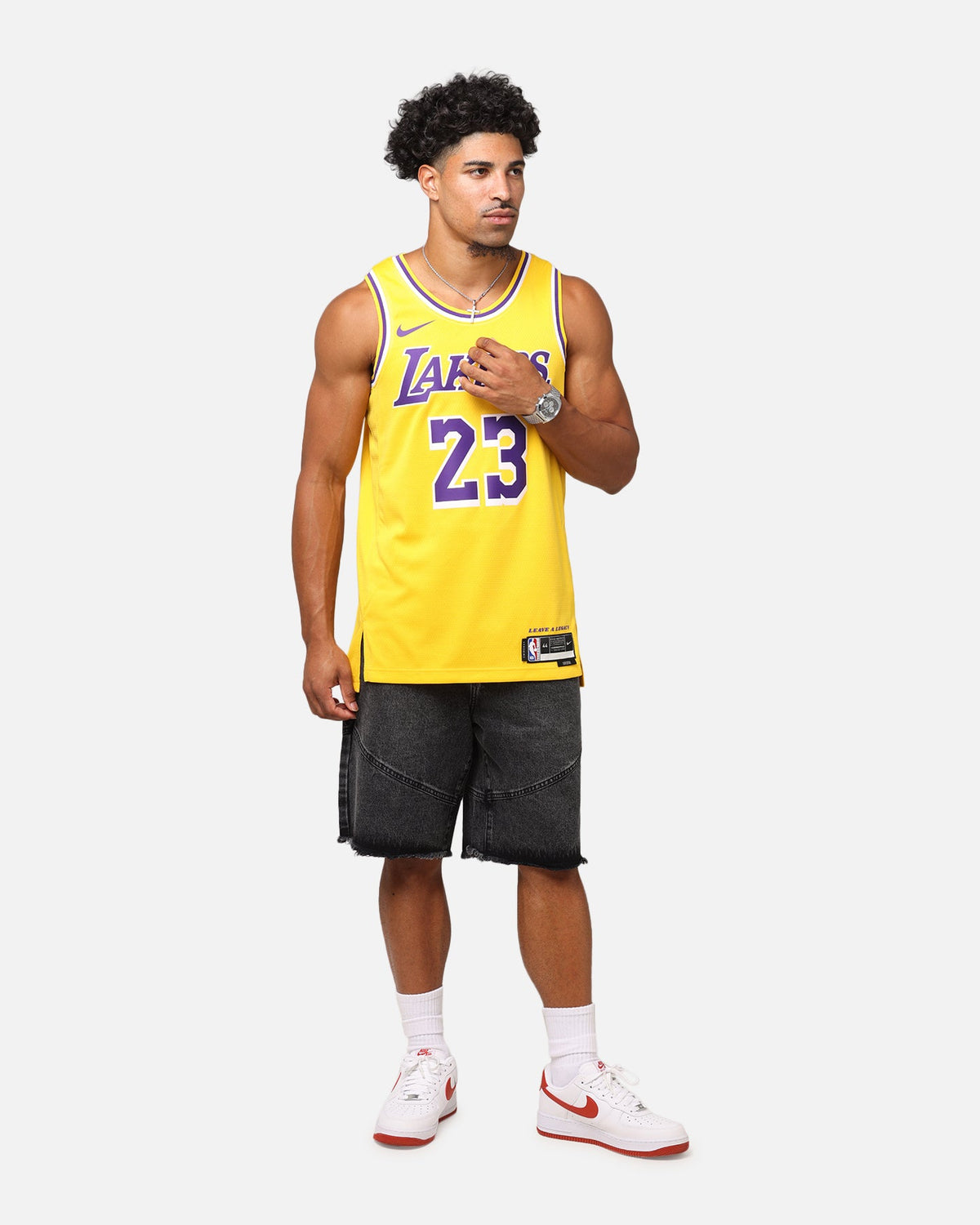 Top Seller Nike Los Angeles Lakers Lebron James Dri-FIT Swingman Jersey Amarillo