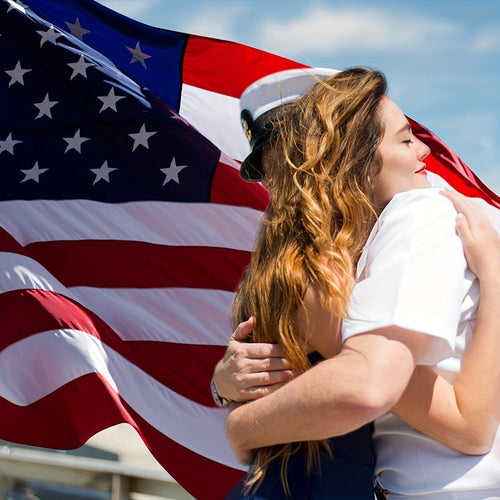 2026 New Production 1pc American Flag 3x5 Ft TearProof For Outside, Build To Long Lasting, Fade Resistant Spun Polyester, High Wind US Outdoor Flags Embroidered Stars, Sewn Stripes, Brass Grommet
