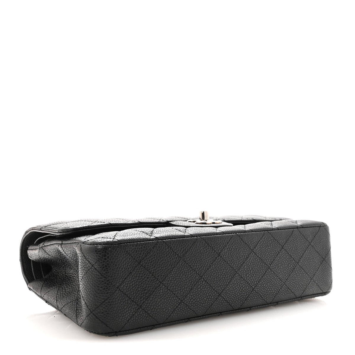 Caviar Quilted Medium Double Flap Black At My store