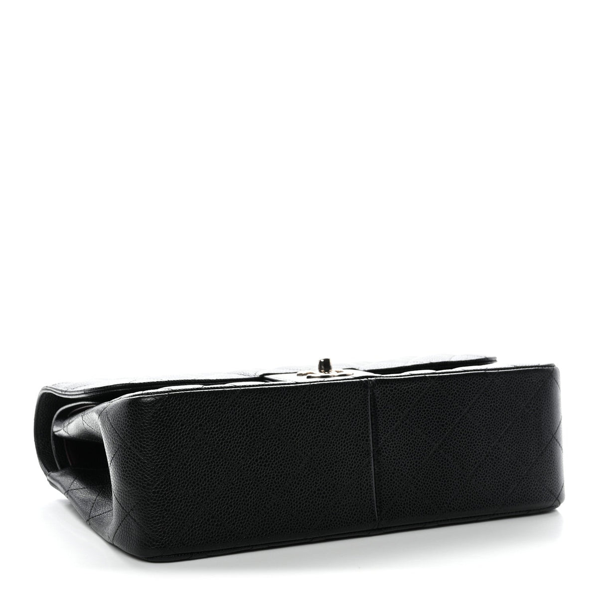 Caviar Quilted Jumbo Double Flap Black At My store