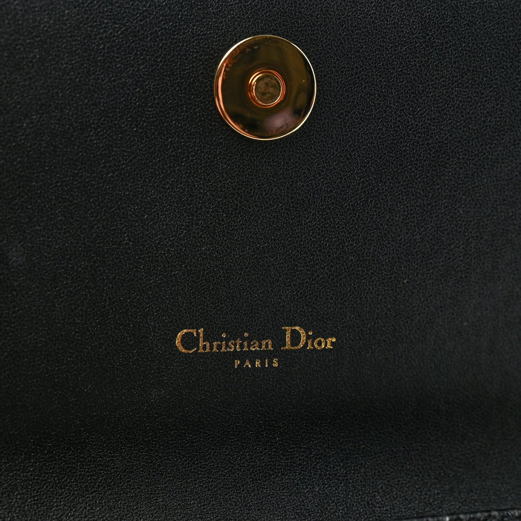 Supple Calfskin Cannage Caro Belt Pouch with Chain Black AT My store