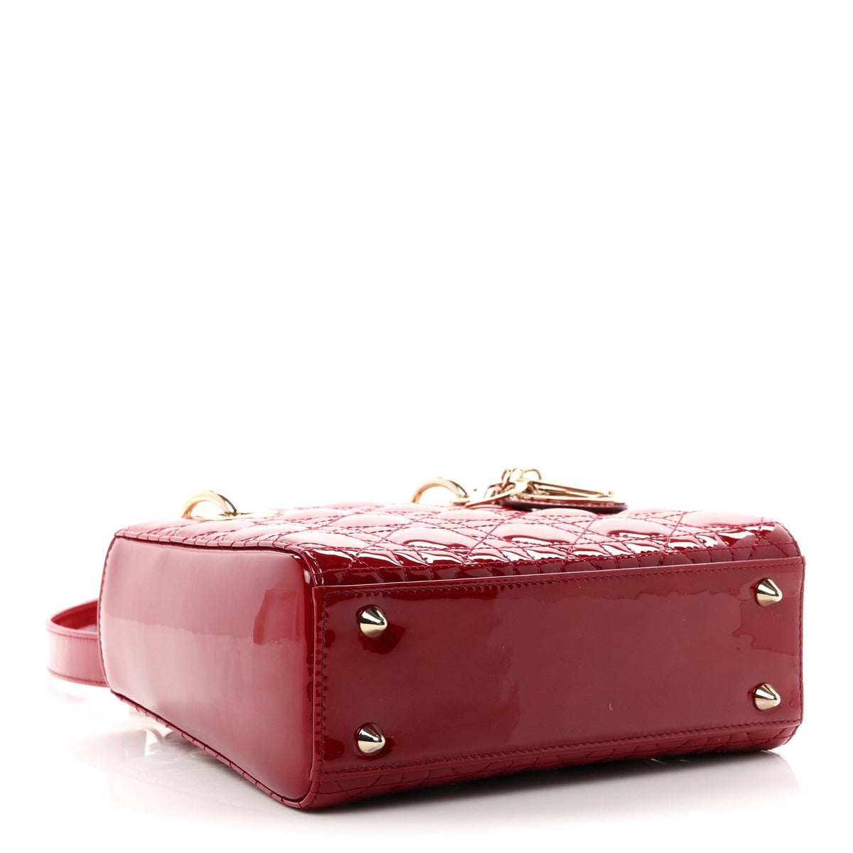 Patent Cannage Small Lady Dior Cherry Red AT My store