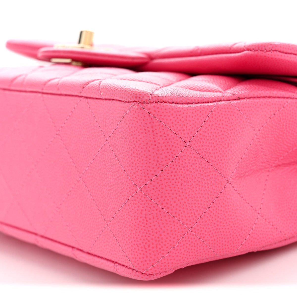Caviar Quilted Small Double Flap Pink At My store
