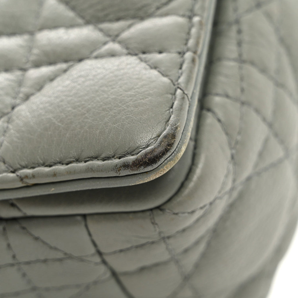 Calfskin Cannage Small Caro Bag Grey AT My store