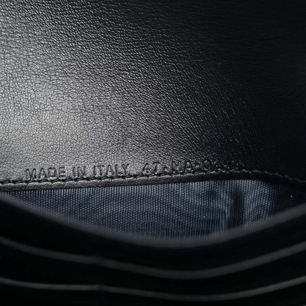 Oblique Saddle Chain Long Wallet Blue AT My store