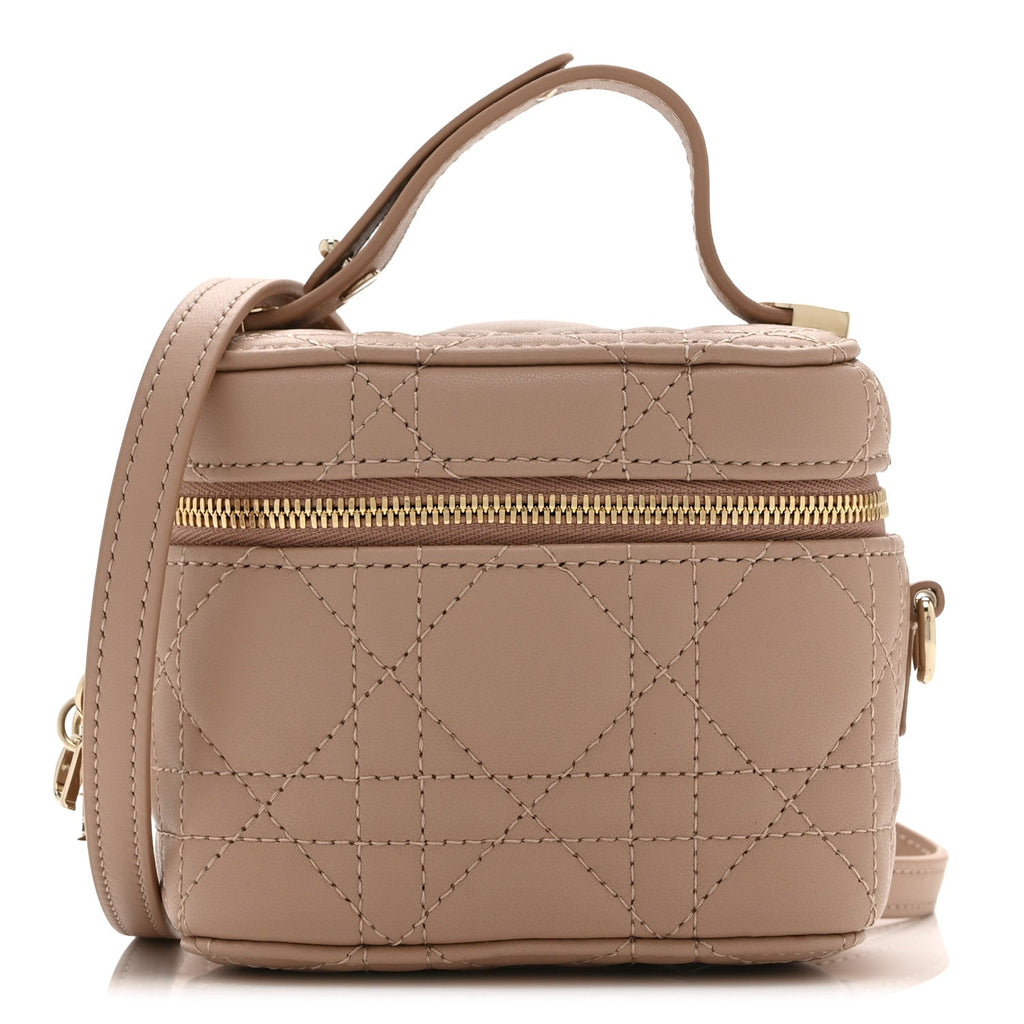 Lambskin Cannage Micro Lady Dior Vanity Case Rose Des Vents AT My store