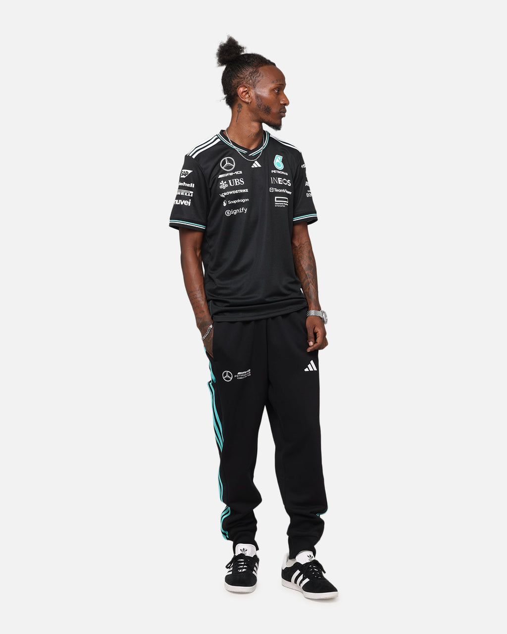 Best-Selling adidas x Mercedes-AMG PETRONAS Formula One F1 DNA Joggers Black/White