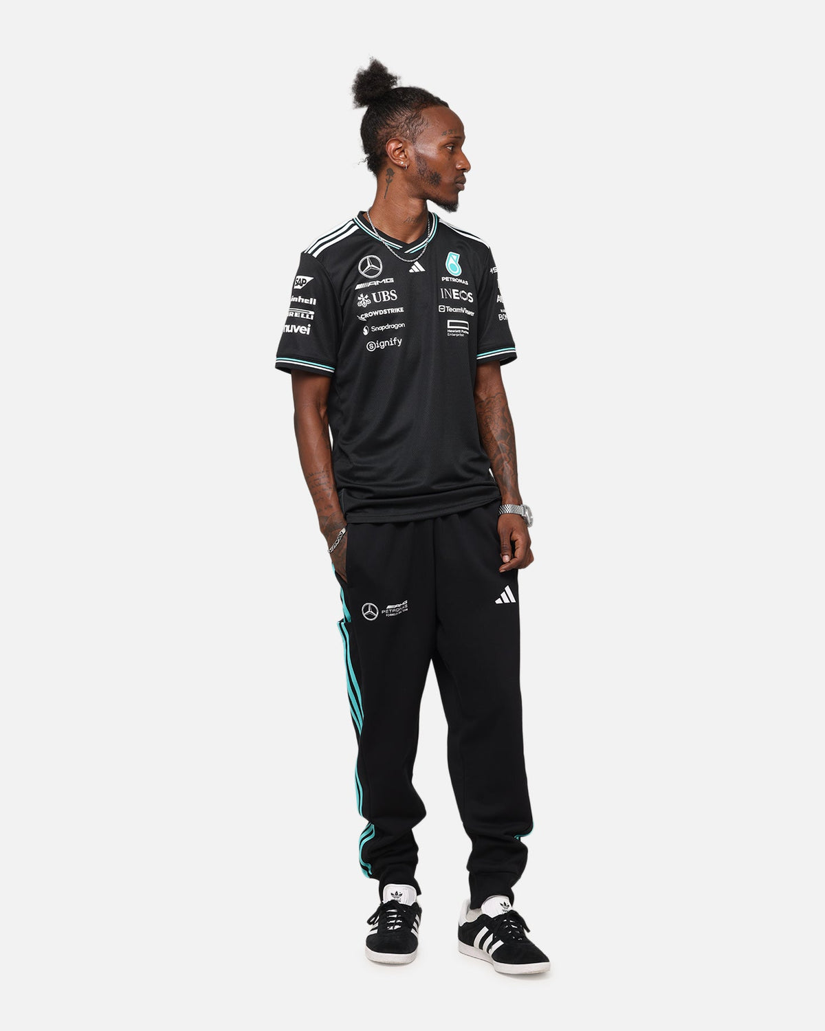 Best-Selling adidas x Mercedes-AMG PETRONAS Formula One F1 DNA Joggers Black/White