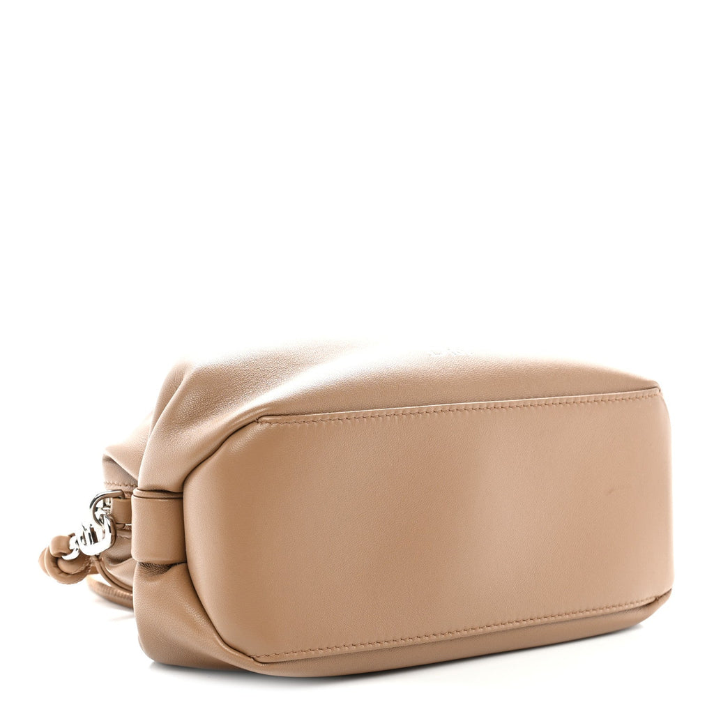 Supple Lambskin Bow Pouch Camel AT My store