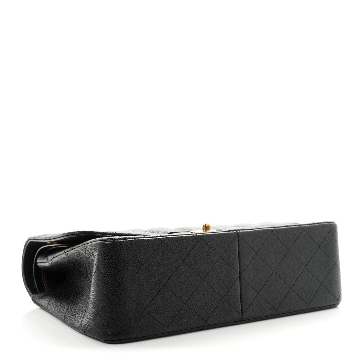 Caviar Quilted Jumbo Double Flap Black At My store