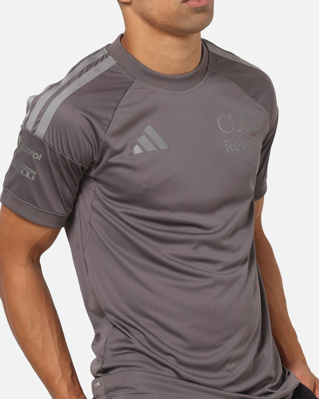 Best-Selling Adidas Audi Revolut F1 Team Driver Replica T-Shirt Grey