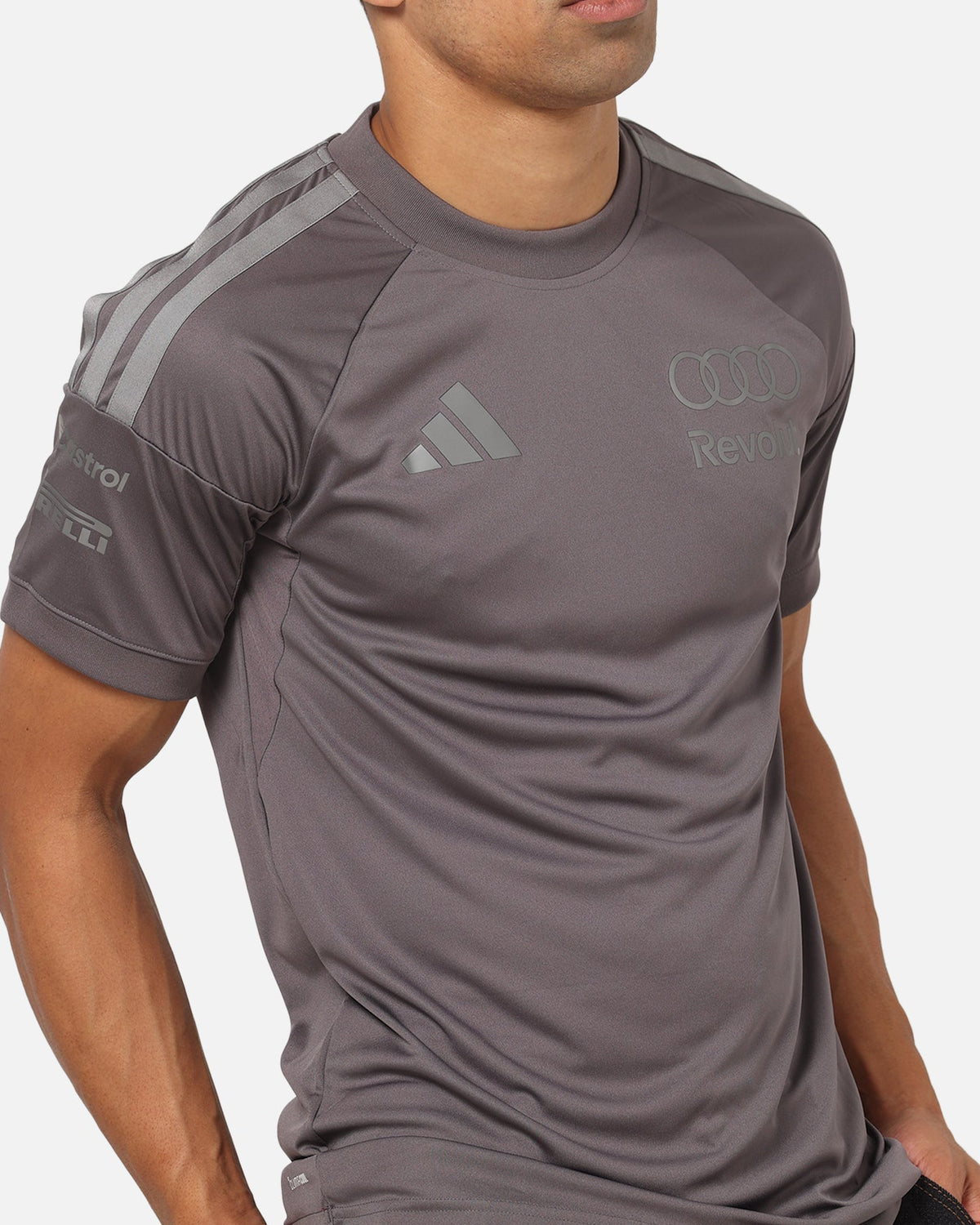 Best-Selling Adidas Audi Revolut F1 Team Driver Replica T-Shirt Grey