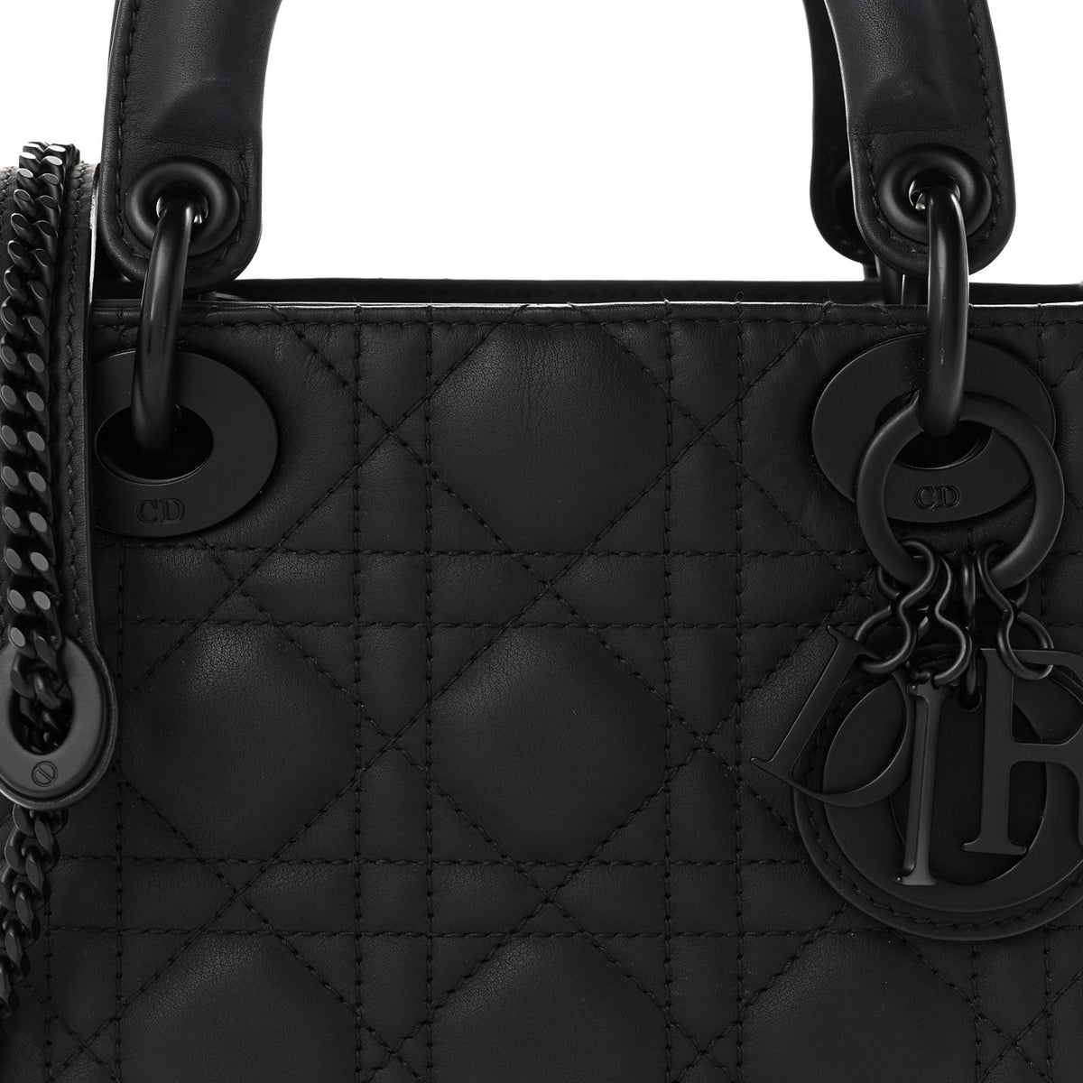 Ultra Matte Calfskin Cannage Mini Lady Dior Black AT My store
