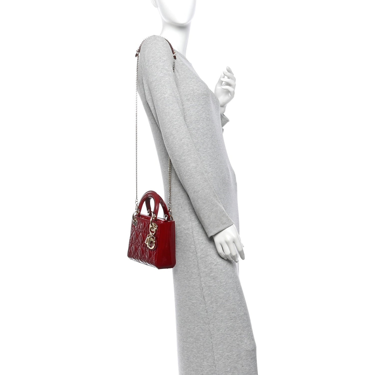 Patent Cannage Mini Lady Dior Red AT My store