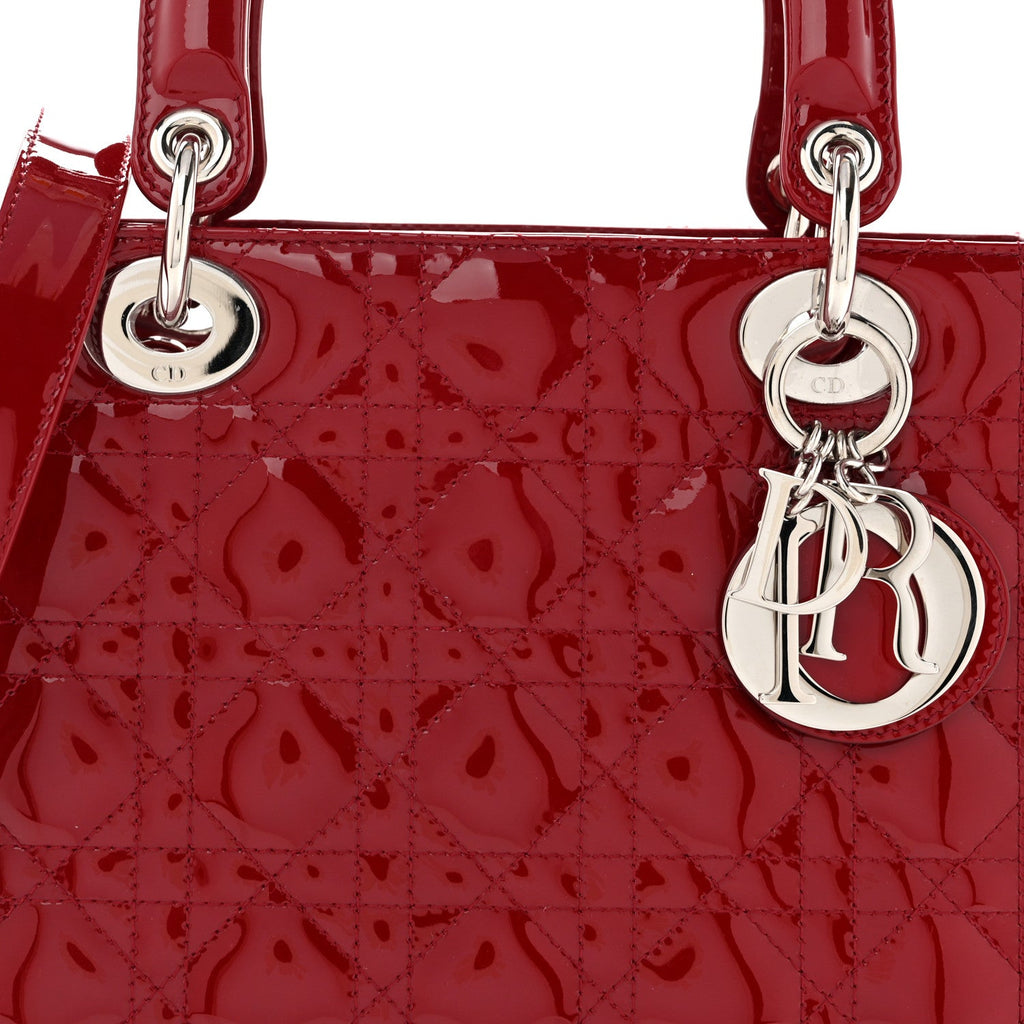 Patent Cannage Medium Lady Dior Red AT My store