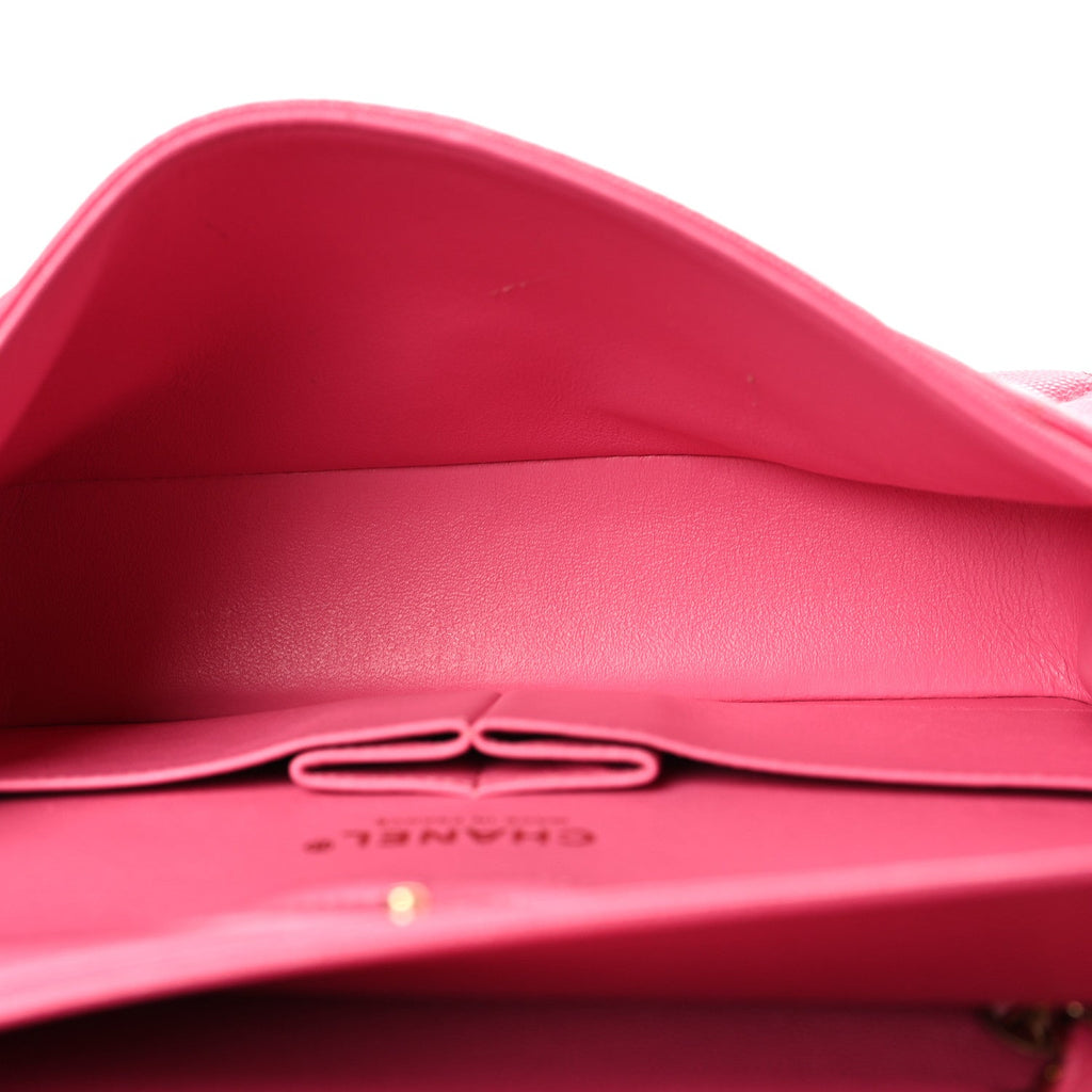 Caviar Quilted Small Double Flap Pink At My store