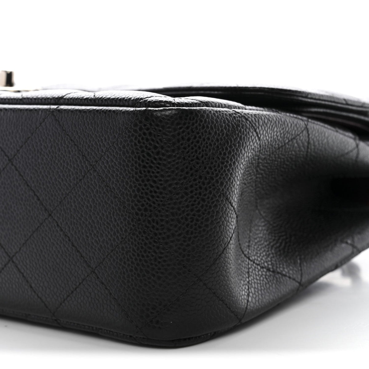 Caviar Quilted Jumbo Double Flap Black At My store