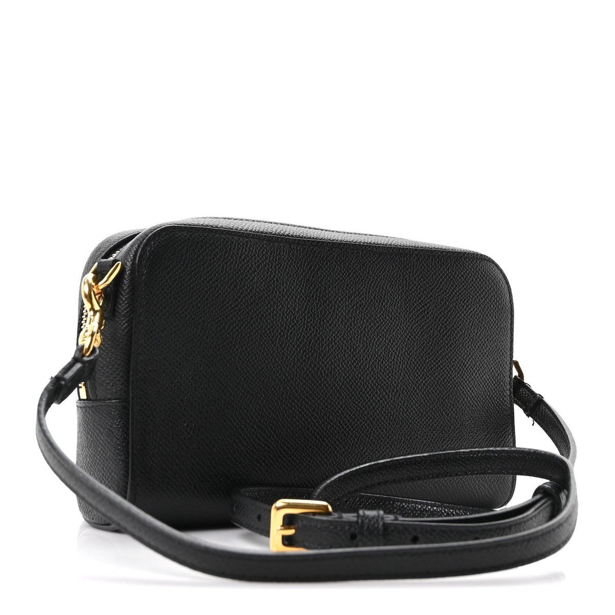 Grained Calfskin Caro Double Pouch Black AT My store