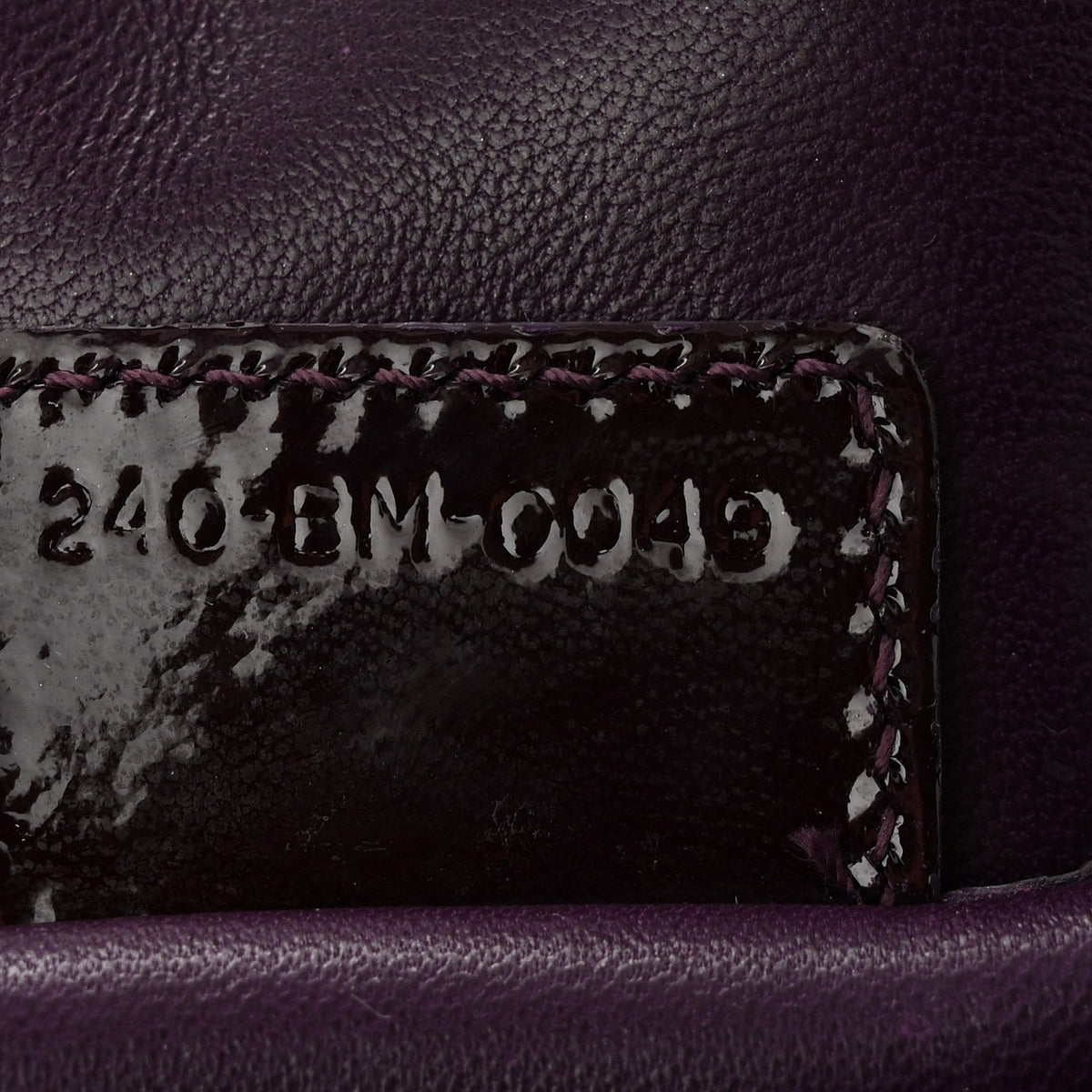 Patent Cannage Lady Dior Chain Wallet Purple AT My store