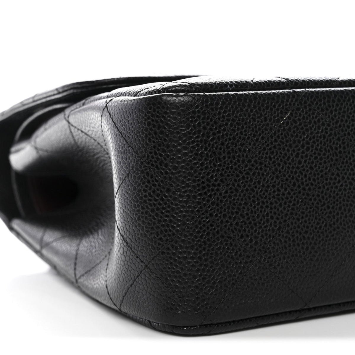 Caviar Quilted Jumbo Double Flap Black At My store
