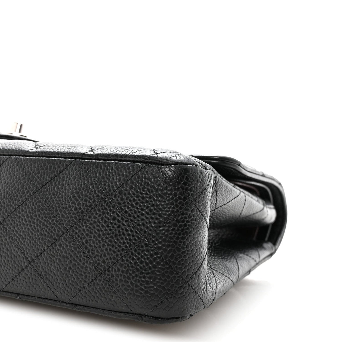 Caviar Quilted Medium Double Flap Black At My store