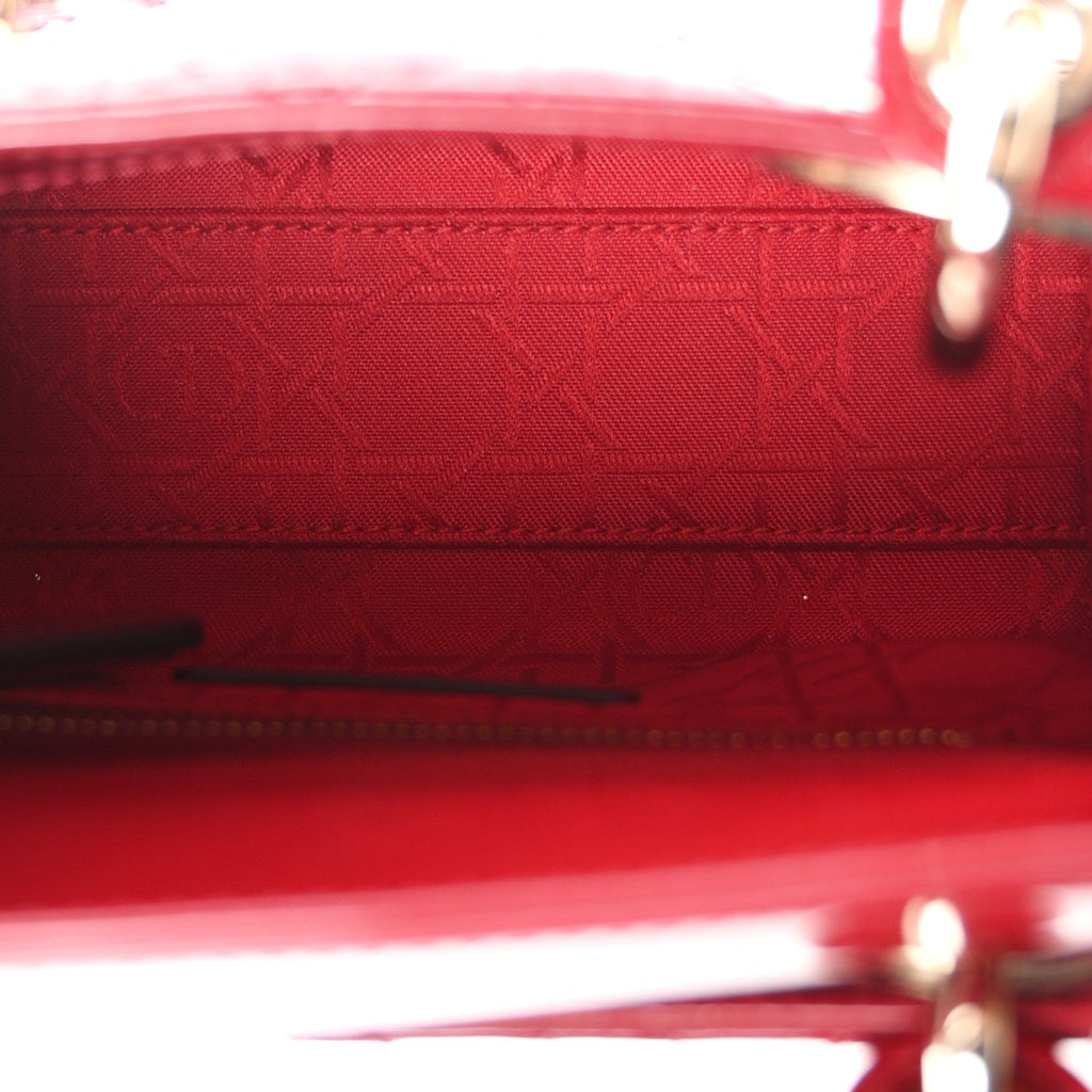 Patent Cannage Mini Lady Dior Red AT My store